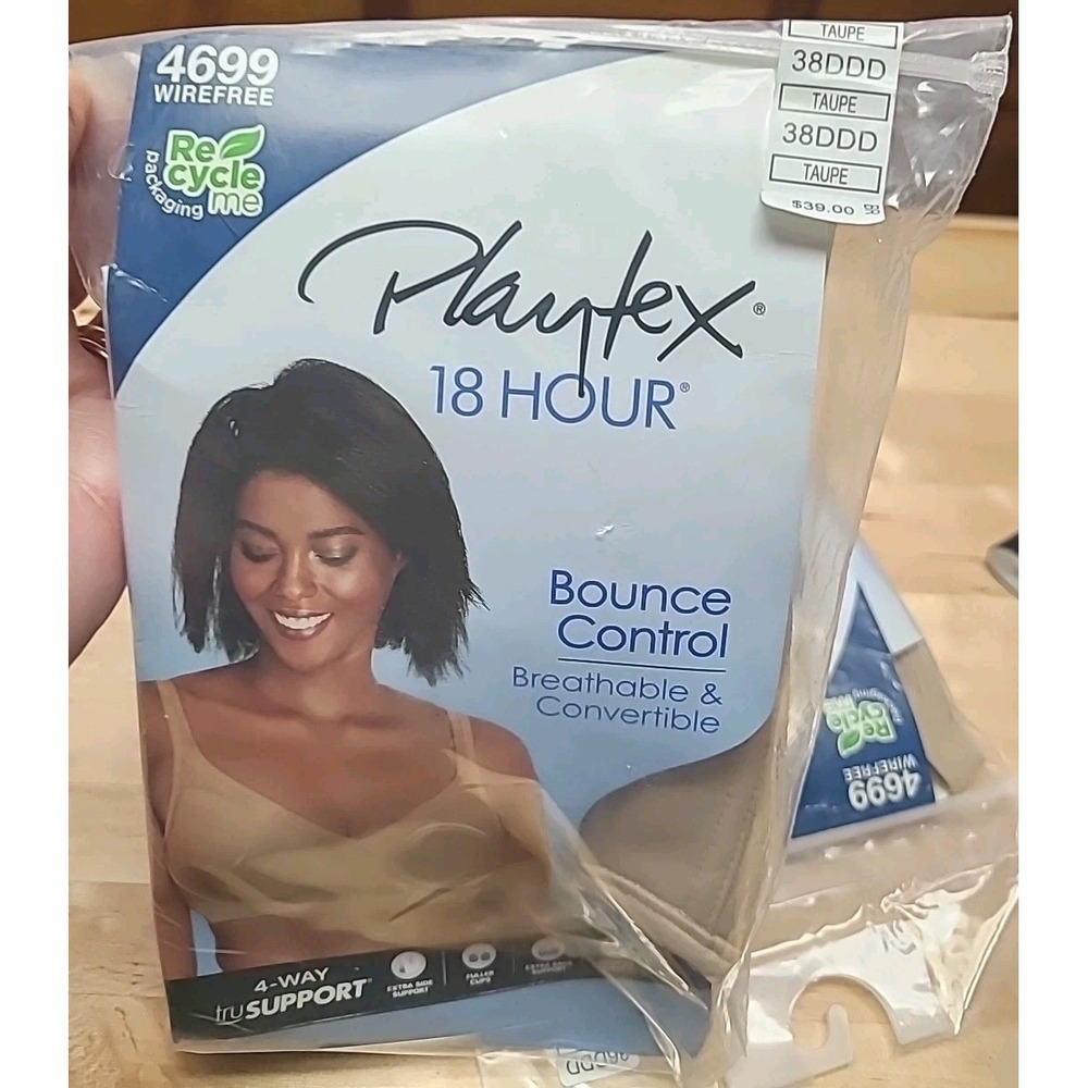 Playtex 18‎ Hr Bounce Control Bra   (4699 Wirefree)  36DDD Taupe